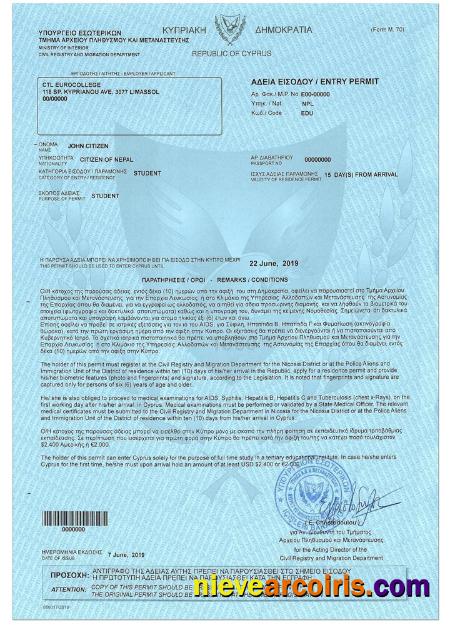 CYPRUS student visa
